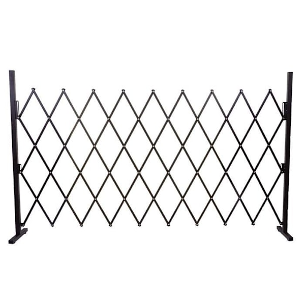 Grindelbarriär, saxgrind, djurskyddsgaller, utdragbar, aluminium, brun, höjd 153 cm, bredd 32-265 cm kastanj