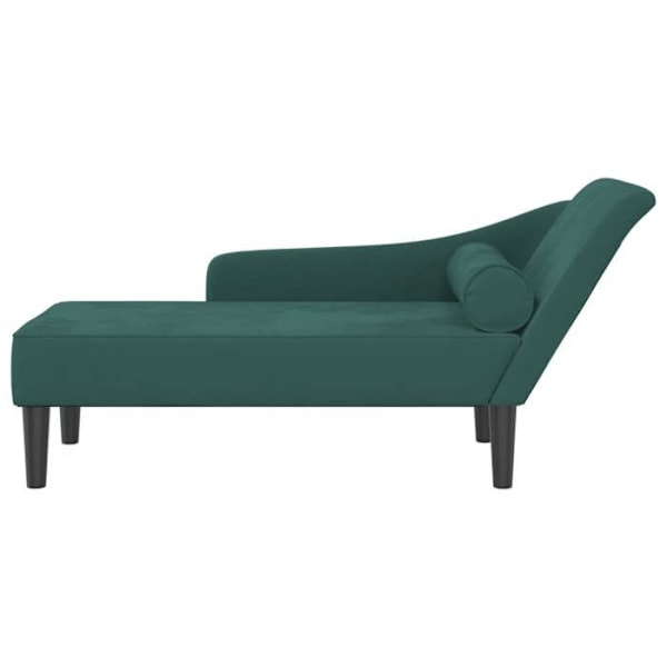 Meridienne chaise longue sofa til indendørs med grønne velsourcede puder DEC026106 Grön