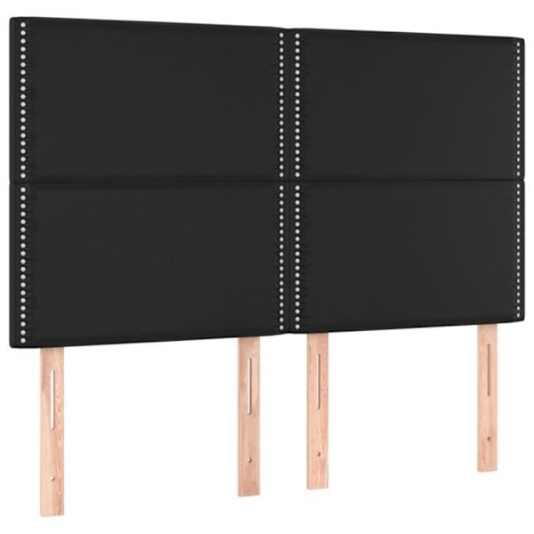 Senggavl tilbehør soveværelse møbel med LED 144 x 5 x 118/128 syntetisk sort