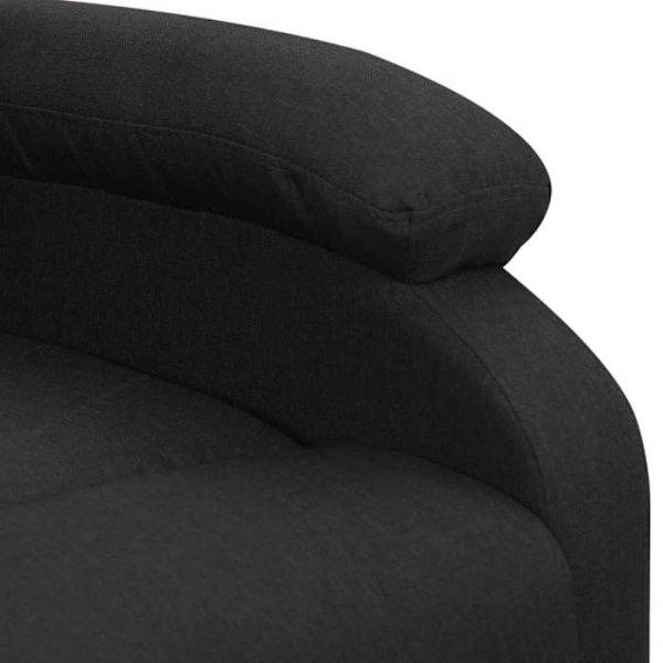 Recliner med elektrisk løftefunktion og massage i sort stof DEC029253 Svart
