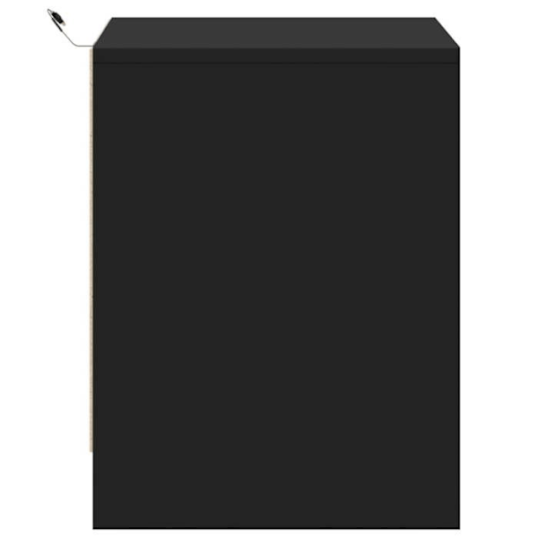 Sæt med 2 natbord med skuffer og LED 43 x 34 x 45 cm i sort ingeniørtræ DEC032858 kastanj