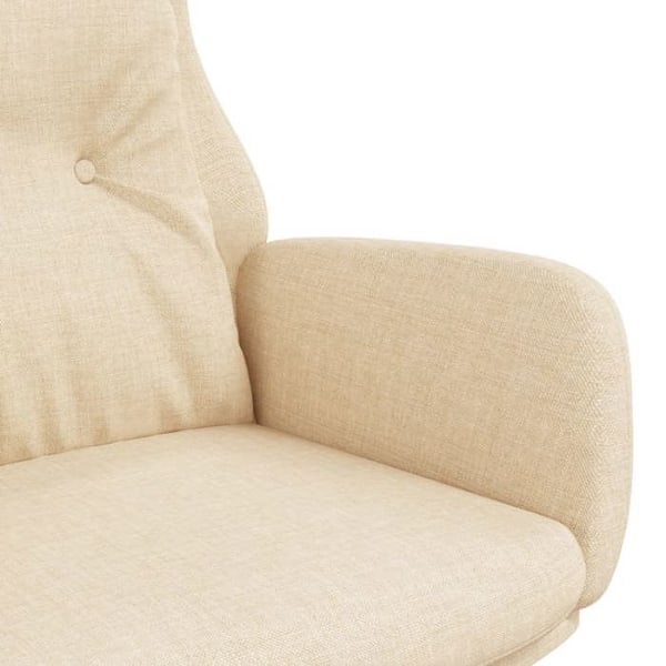 Lounge stol i moderne design i creme stof DEC026658 Grädde