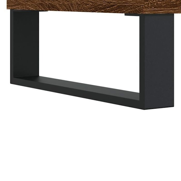Sæt med 2 natborde med åbent rum 40 x 35 x 50 cm ingeniørtræ brun og metal DEC035184 kastanj
