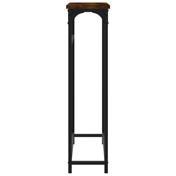 Funktionsdygtig konsolbord i stil 75 x 19,5 x 75 cm i brunt ingeniørtræ og metal DEC031802 kastanj