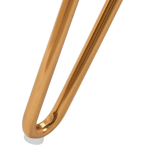 Taburetti - Décoshop26 - Petrooli sametti - Kullatut metallijalat - 35x35x45 cm - Nykytaide Blå olja
