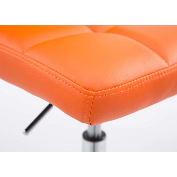Ruokasalin tuolit - Décoshop26 - 2 kappaletta - Oranssi synteettinen - Korkeuden säädettävä - Moderni muotoilu Metall