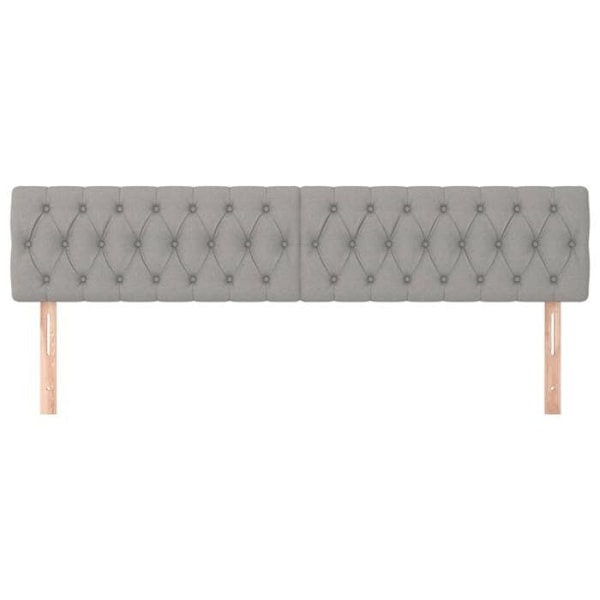 Hovedgærde - Ikke specificeret - 100x7x78/88 cm - Lys grå stof - Klassisk stil - Højdejusterbar Ljusgrått