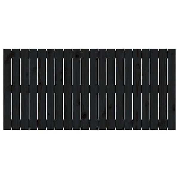 Sänggavel till sovrum väggmöbel i palettstil 127,5 x 3 x 60 svart massivt trä Svart