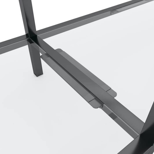 Praktisk konsolbord 200 x 35 x 75,5 cm i klart hærdet glas og stål DEC032271 Transparent