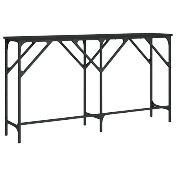 Konsolbord indgangsbord stue møbel 140 x 29 x 75 cm sort ingeniørtræ og metal DEC032109 kastanj