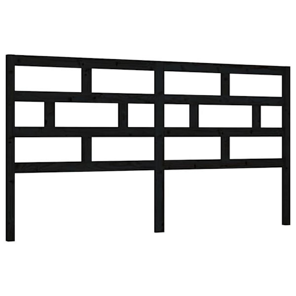 Hovedgærde - Fyrretræ - Sort - 186x100 cm - Stil moderne - Moderne design Svart
