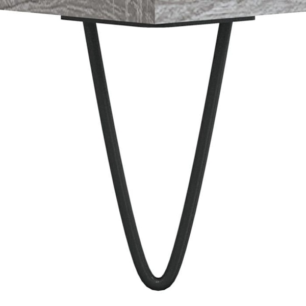 Yöpöytä, jossa on laatikko ja avoin lokero 40 x 35 x 50 cm harmaata puuinsinöörimateriaalia DEC034627 kastanj
