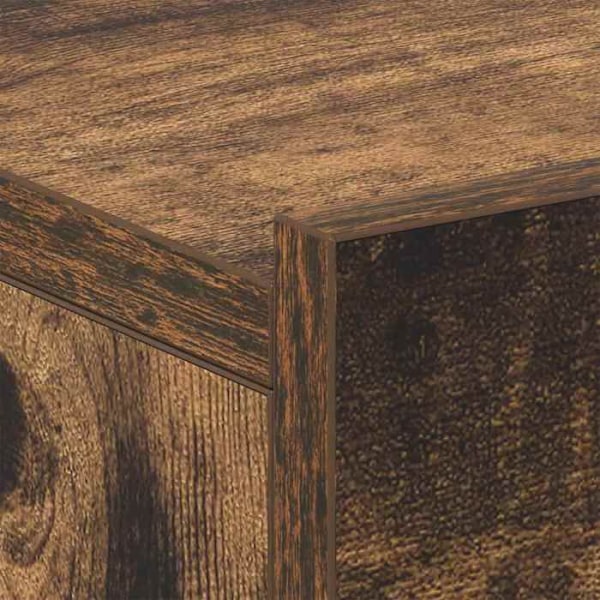 Sæt med 2 væghængte natborde med skuffe 40 x 30 x 15 cm ingeniørtræ brun DEC035990 kastanj