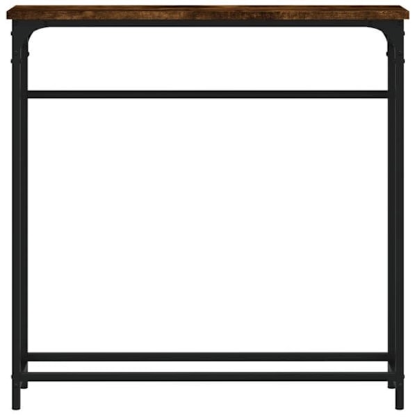 Funktionsdygtig konsolbord i stil 75 x 19,5 x 75 cm i brunt ingeniørtræ og metal DEC031802 kastanj