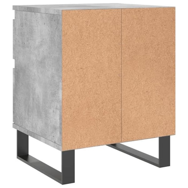 Nattesbord med skuffe og skab med dør 40 x 35 x 50 cm grå ingeniørtræ DEC034002 kastanj