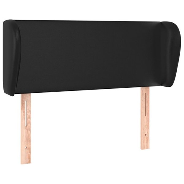 Hovedgavl til seng, soveværelse møbel med sidelæbe 93 x 23 x 78/88 cm syntetisk sort TDL0204386