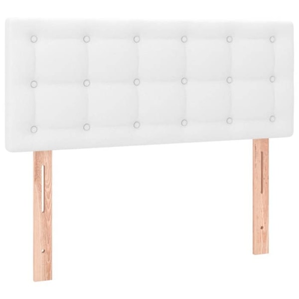 Hovedgærde - LED - Hvid - 100x5x78/88 cm - Syntetisk læder - Moderne - Design Vit