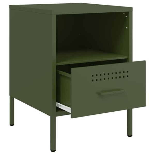 Set av 2 nattbord med låda 36 x 39 x 50,5 cm grön metall DEC035765 Grön
