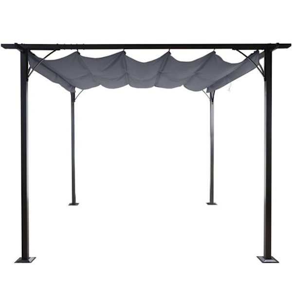 Pergola have til have stabil ramme 6 + åbningstag 3 ved 3m grå