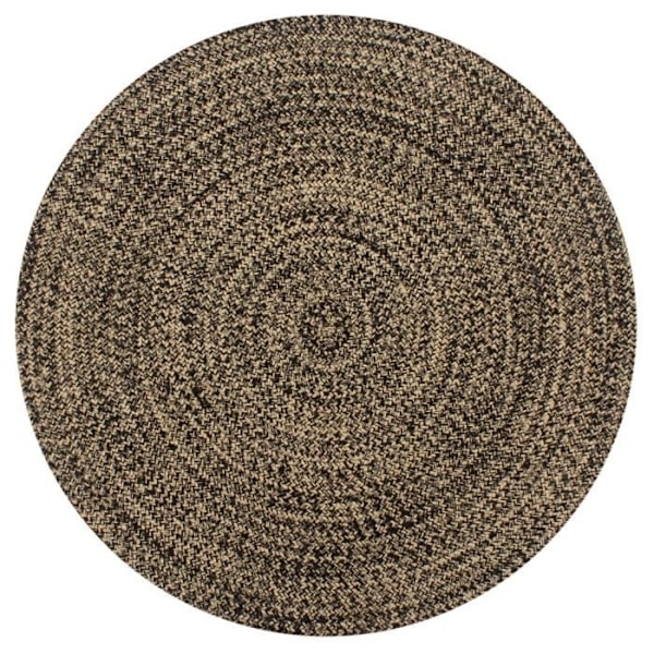 Käsintehty matto Jute Musta ja luonnollinen 90