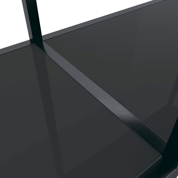 Praktisk konsolbord til en organiseret entré 200 x 35 x 75,5 cm, hærdet glas og sort stål DEC032133 Svart
