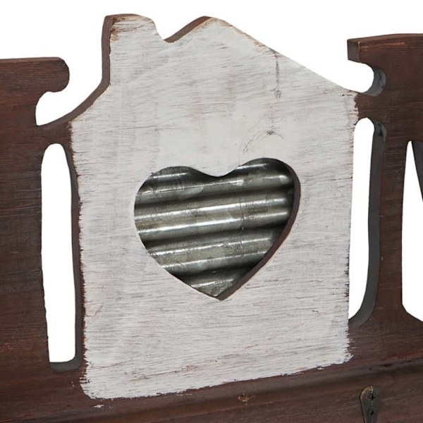 Væghængt garderobe Home 3 kroge rustik design træ metal
