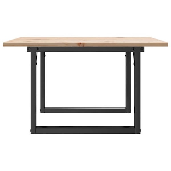 Rektangulært industristyle sofabord 60 x 60 x 40 cm fyrretræ og stål DEC036243 kastanj
