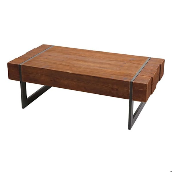 Rustik sofabord i massiv fyrretræ 40x120x60cm brun 04_0005448 kastanj