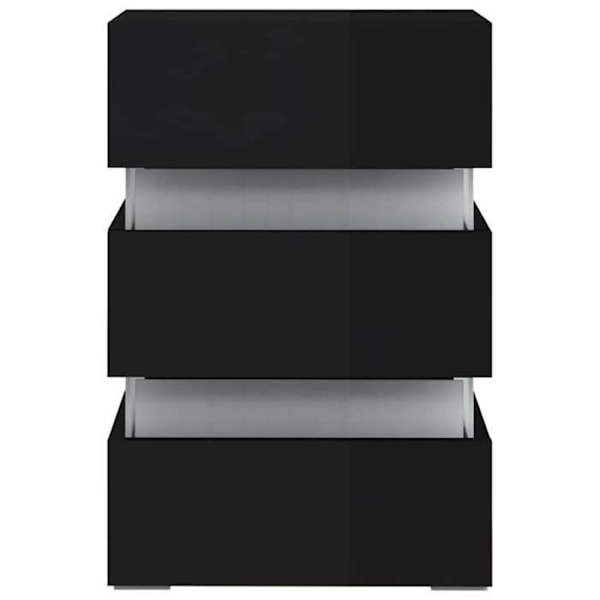 Nattelys med LED-lys og 3 skuffer 45 x 35 x 67 cm ingenieurtræ sort DEC034744 kastanj