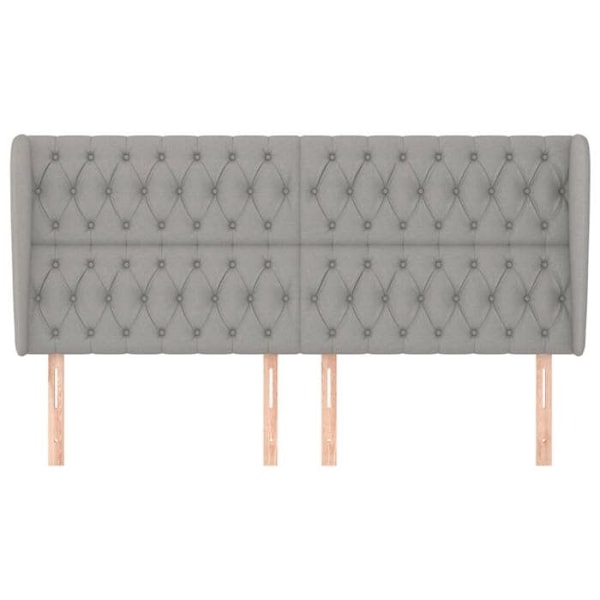 Hovedgærde - Ikke specificeret - 203x23x118/128 cm - Lys grå - Klassisk - Højdejusterbar Ljusgrått
