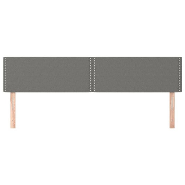 Hovedgærde til seng, soveværelse, møbel i 2 dele 80 x 5 x 78/88 cm, mørkegrå stof TDL0206355 Grå