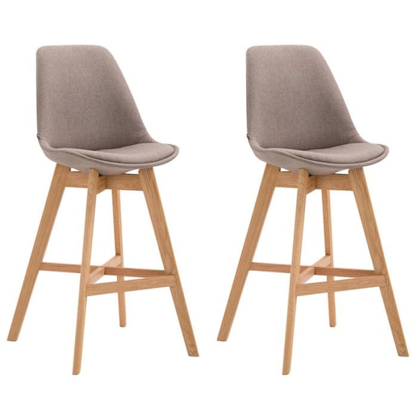 2 kappaleen moderni taupe-kangastuoli baaritiskiin