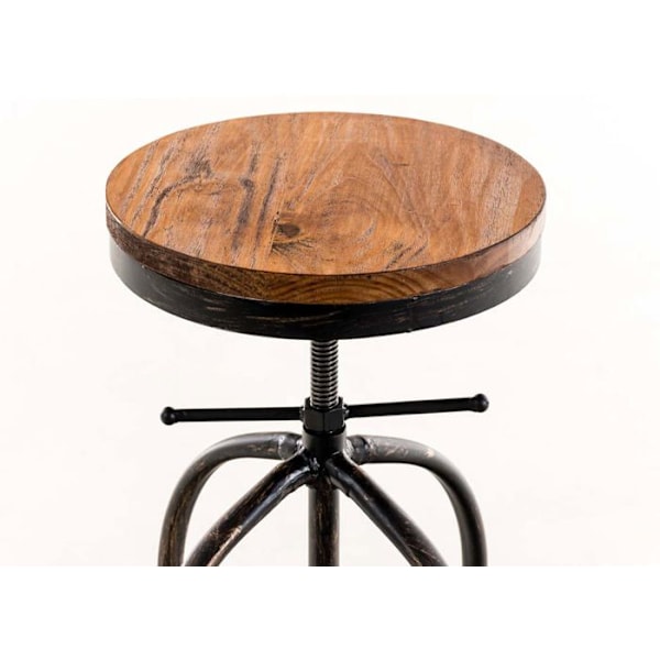 Barstol hög x1 industriell design justerbar höjd i brun metall 10_0005400 Brons
