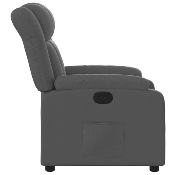Fauteuil relax TV med behagelig polstring, manuel hældningsfunktion i mørkegrå stof DEC027937 Grå