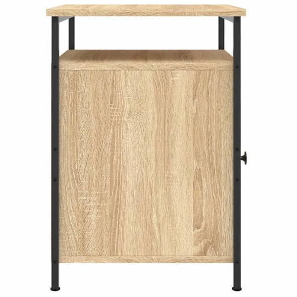 2 kpl yöpöytiä, joissa on komero ovella 40 x 42 x 60cm, rakennusmateriaali: insinööripuu, väri: tammi ja rauta DEC035891 kastanj