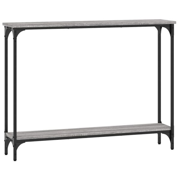 Konsolbord för praktisk avställning i en organiserad hall 100 x 22,5 x 75 cm grå ingenjörsträ och metall DEC032184 kastanj
