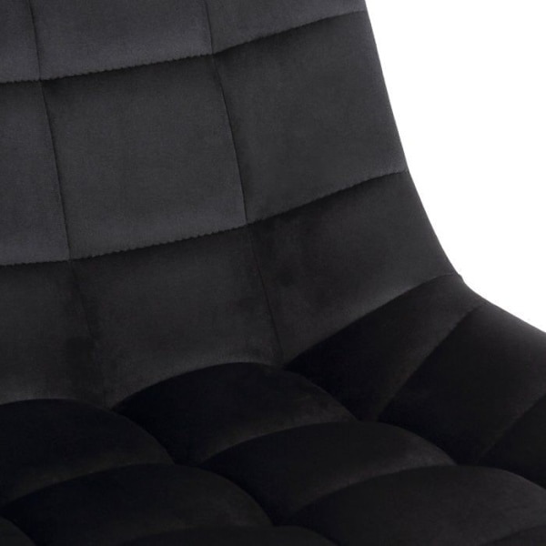 Kontorstol i sort velour med design på hjul, moderne, højdejusterbar BUR10600 Svart