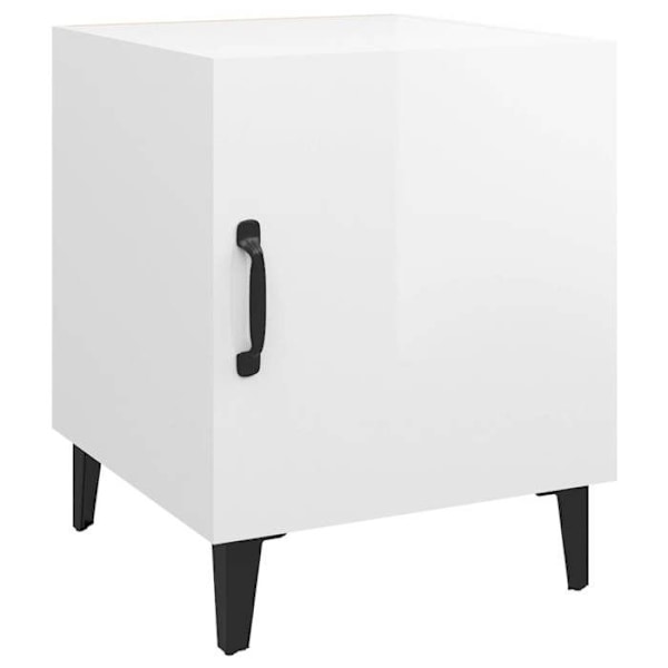 Sæt med 2 natborde med skab med dør 40 x 40 x 50 cm i hvid ingenieurtræ DEC035038 Vit