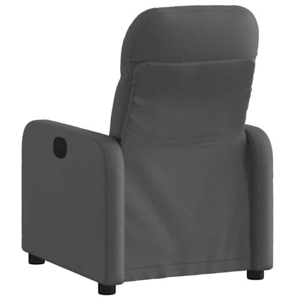 Fauteuil relax TV med komfortabel polstring og manuel hældningsfunktion i mørkegrå stof DEC027945 Grå