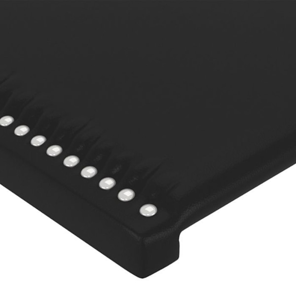 Sänggavel tillbehör säng sovrum möbel i 2 delar 100 x 5 x 78/88 cm syntetisk svart TDL0206281 Svart