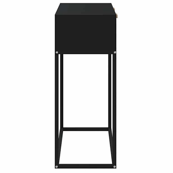 Moderne konsolbord til entre, sidebord med skuffer 80 x 30 x 75 cm ingeniørtræ og sort jern DEC032164 kastanj