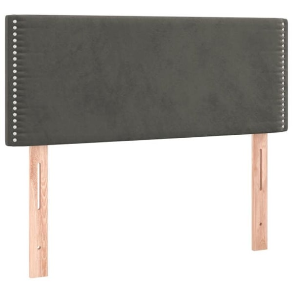 Hovedgærde - Ikke specificeret - 80x5x78/88 cm - Mørkegrå velour - Integreret LED - Moderne stil Mörkgrå