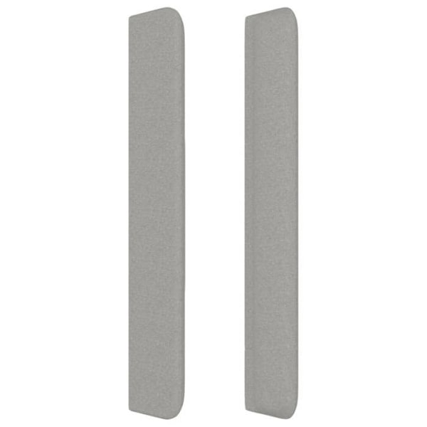 Sänggavel accessorisk sovrum möbel med sidokant 203 x 16 x 118/128 cm ljusgrått tyg TDL0205194 Grå