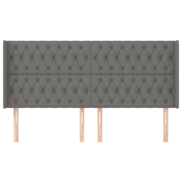 Hovedgærde - Klassisk - Mørkegrå - 203x16x118/128 cm - Højdejusterbar - Holdbar Mörkgrå