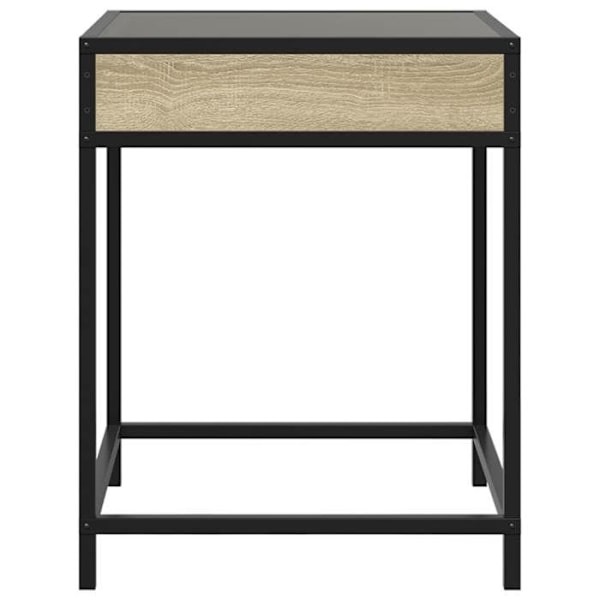 Yöpöytä LED-peilillä 40 x 40 x 51 cm puu, lasi ja teräs DEC033147 kastanj
