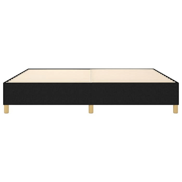 Sengemad med ben ramme 140x190 cm sort stof TDL0207022 Svart