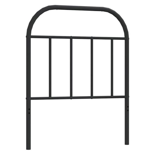 Sängynpääty lisävaruste makuuhuone kaluste 75 cm musta metalli TDL0202409