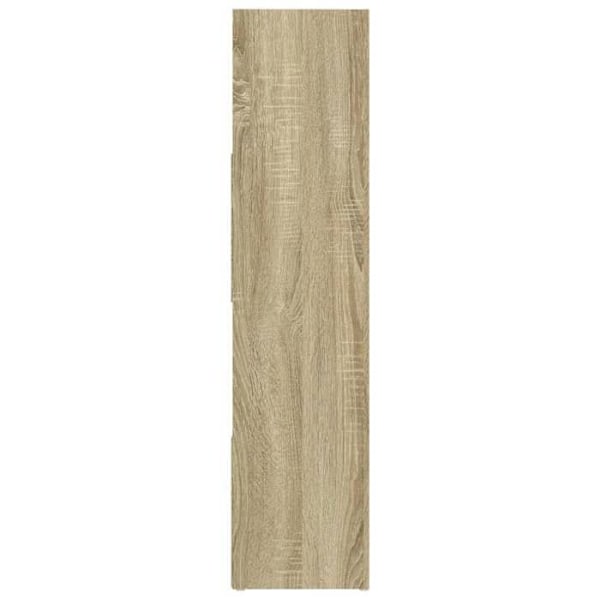 Bibliotek med förvaringsutrymme 105 x 24 x 102 cm ingenjörsträ i ekfärg DEC030704 kastanj