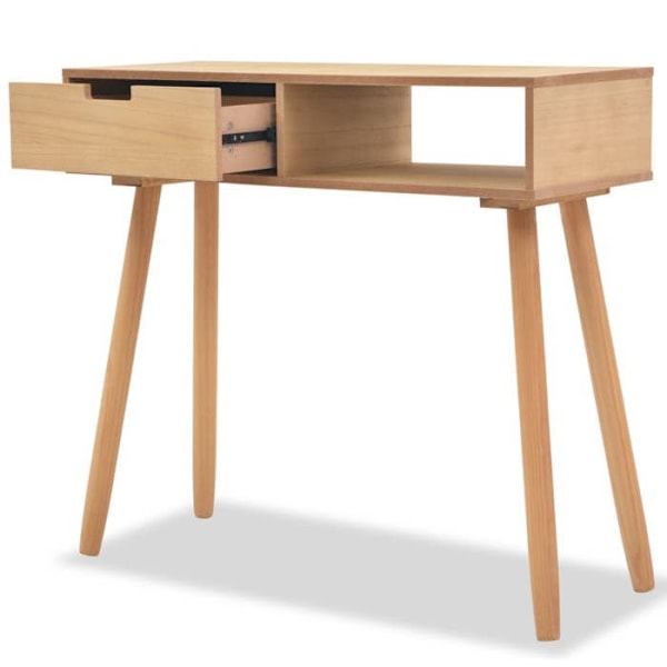 Praktisk konsolbord med skuffer til en organiseret entré 80 x 30 x 72 cm MDF og træ DEC031737 kastanj