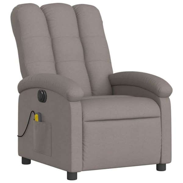 TV afslapningsstol med massagefunktion, elektrisk indstillelig, 6 massagepunkter i taupe stof DEC027271 Mol